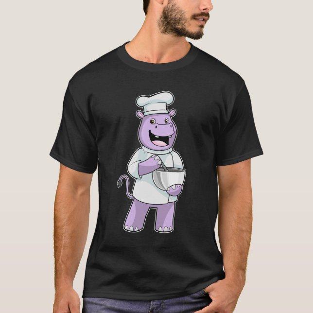 Camiseta Hippo como chef con Bowl (Anverso)