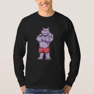 Camiseta Hippo como el caso de la construcción de cuerpos e