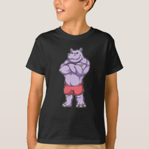 Camiseta Hippo como el caso de la construcción de cuerpos e