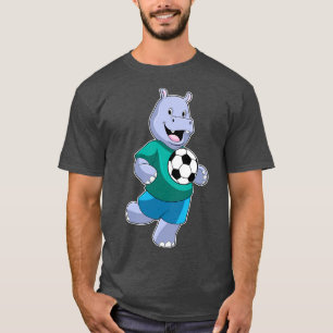Camiseta Hippo como jugador con fútbol