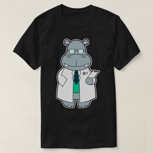 Camiseta Hippo como Médica con Smock (Diseño del anverso)