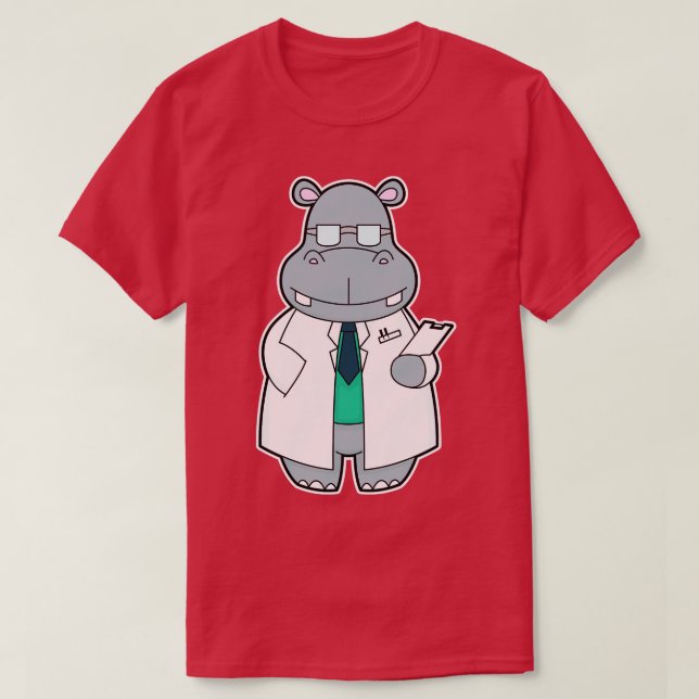 Camiseta Hippo como Médica con Smock (Diseño del anverso)