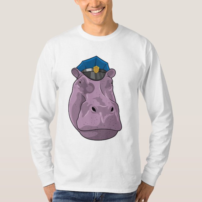 Camiseta Hippo como oficial de policía (Anverso)