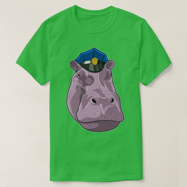 Camiseta Hippo como oficial de policía (Diseño del anverso)