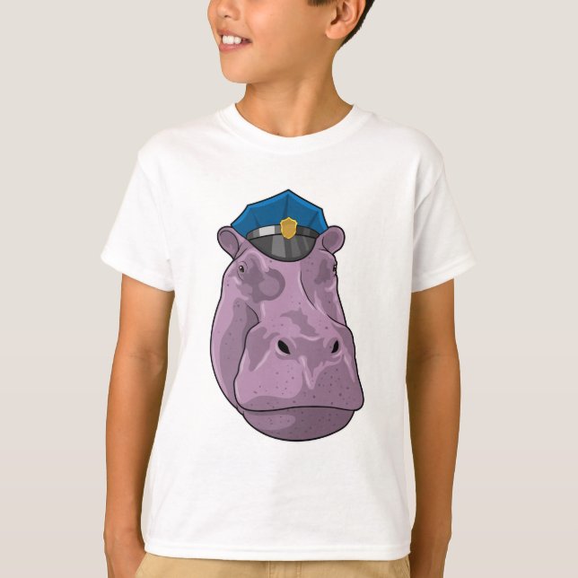 Camiseta Hippo como oficial de policía (Anverso)
