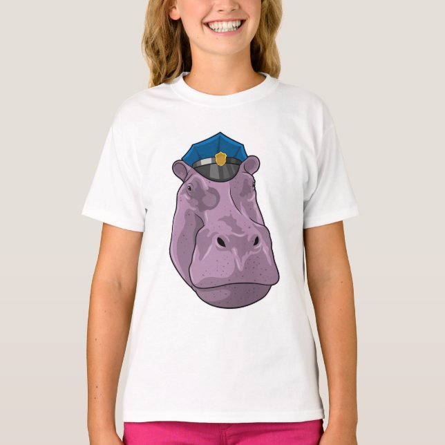 Camiseta Hippo como oficial de policía (Anverso)