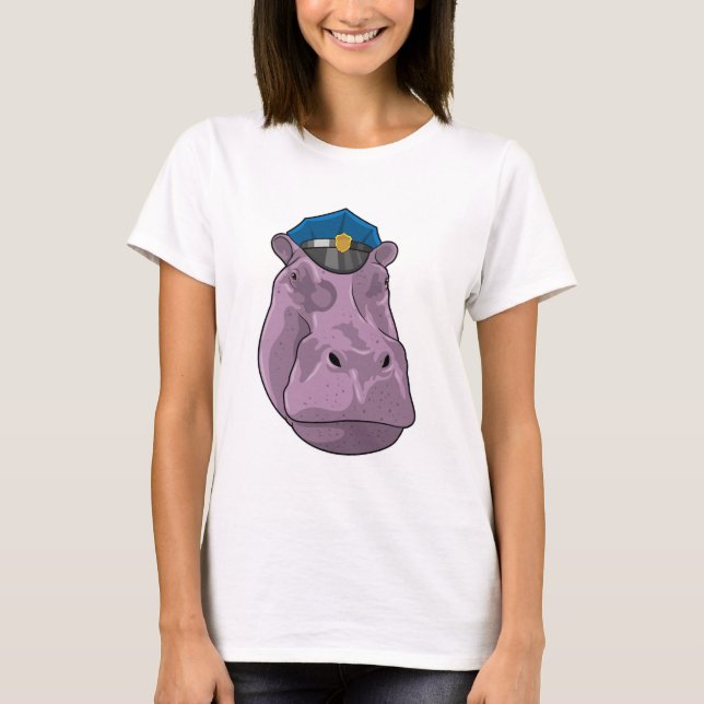 Camiseta Hippo como oficial de policía (Anverso)