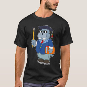 Camiseta Hippo como profesor con libro