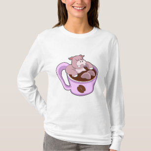 Camiseta Hippo con Copa de Café