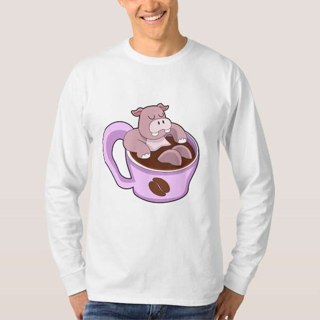 Camiseta Hippo con Copa de Café (Anverso)