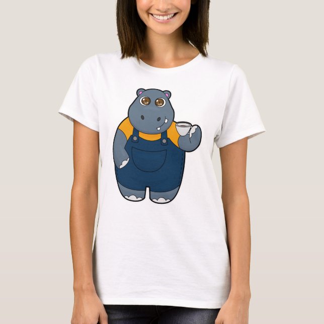 Camiseta Hippo con Copa de Café (Anverso)