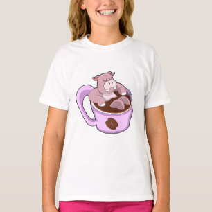 Camiseta Hippo con Copa de Café
