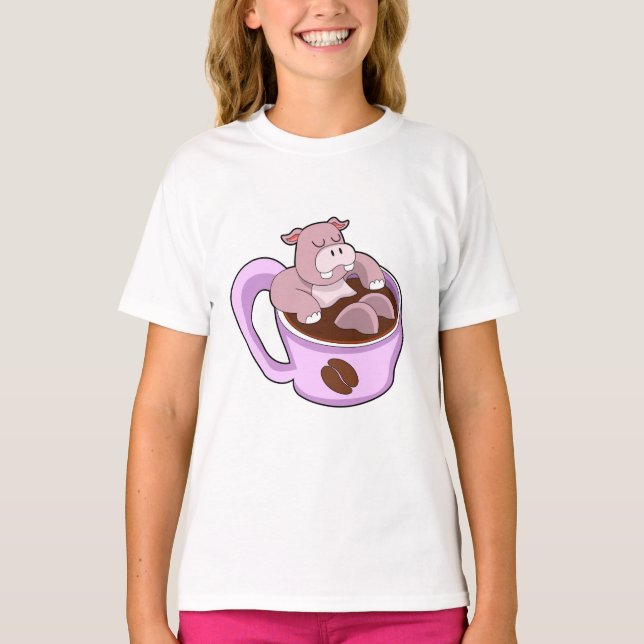 Camiseta Hippo con Copa de Café (Anverso)