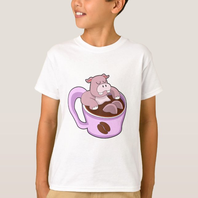 Camiseta Hippo con Copa de Café (Anverso)