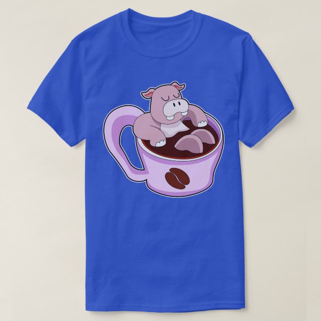 Camiseta Hippo con Copa de Café (Diseño del anverso)