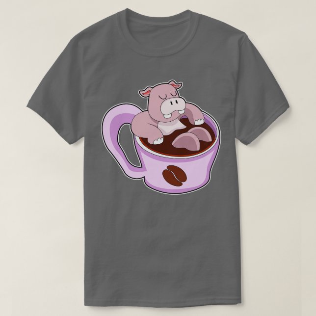 Camiseta Hippo con Copa de Café (Diseño del anverso)