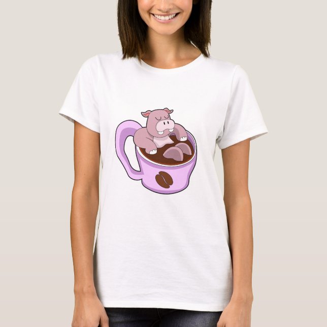 Camiseta Hippo con Copa de Café (Anverso)