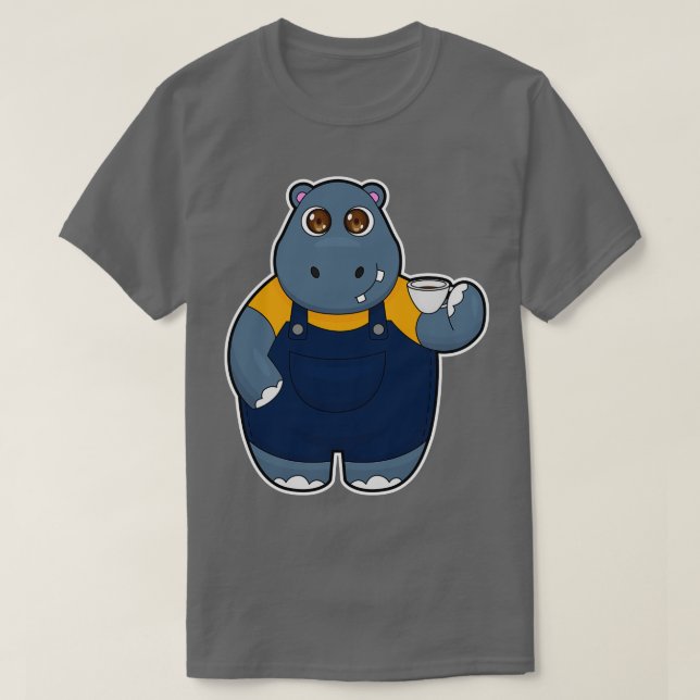 Camiseta Hippo con Copa de Café 1 (Diseño del anverso)