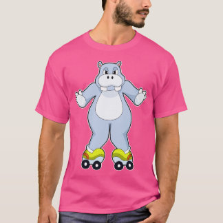 Camiseta Hippo con patines de patines