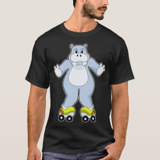 Camiseta Hippo con patines de patines