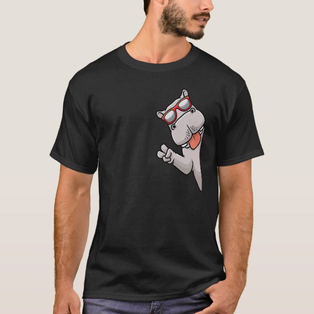 Camiseta Hippo De Cara Con Gafas De Sol Hippopótamo Hombres (Anverso)