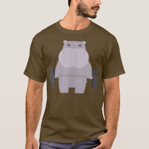 Camiseta Hippo Deadlift Design - Weight Lifting Fitness Wor