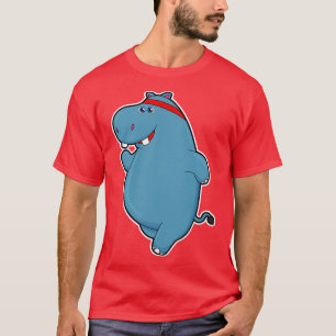Camiseta Hippo en carrera con cabeza
