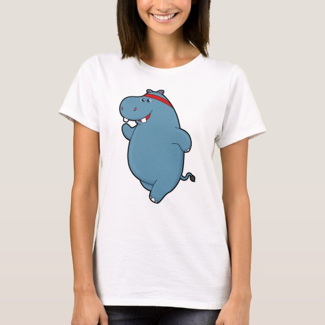 Camiseta Hippo en carrera con la cabeza (Anverso)