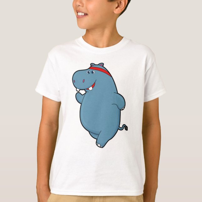 Camiseta Hippo en carrera con la cabeza (Anverso)