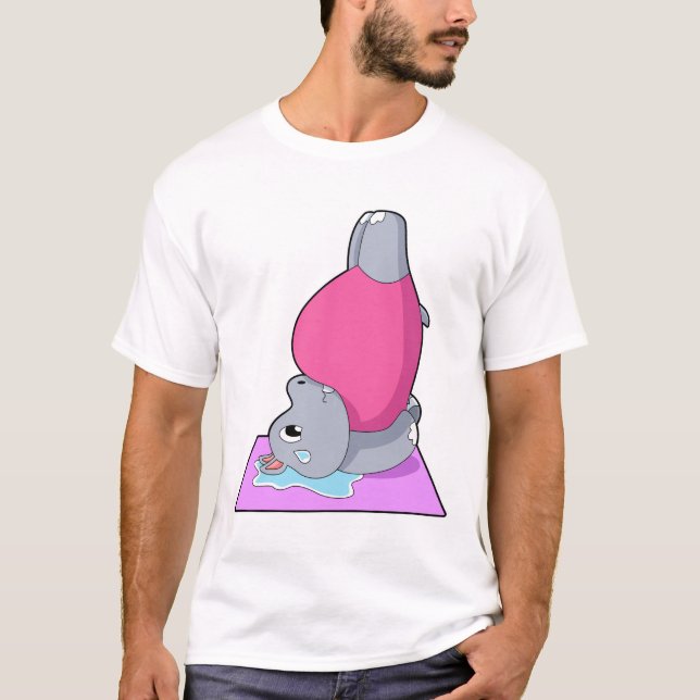 Camiseta Hippo en el gimnasio del yoga (Anverso)