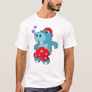 Camiseta Hippo en Natación con Bocas