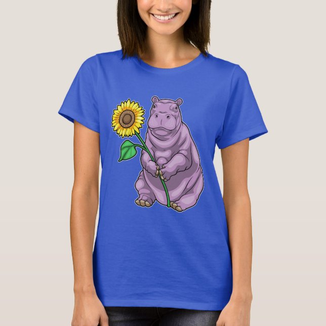 Camiseta Hippo Flor de girasol (Anverso)