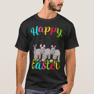 Camiseta Hippo Gracioso Huevo de Pascua Conejo Hippopótamo 