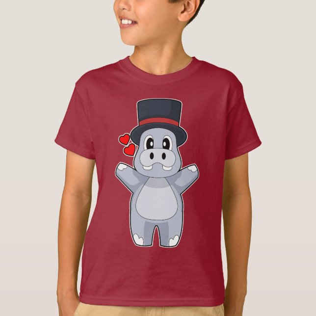 Camiseta Hippo Groom Cylinder Boda (Anverso)