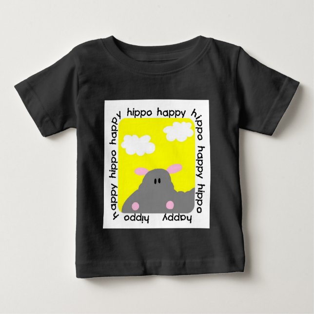 Camiseta Hippo Happy Baby Raglan (Anverso)