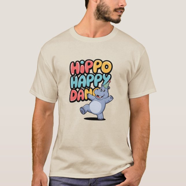 Camiseta Hippo Happy Dance (Anverso)