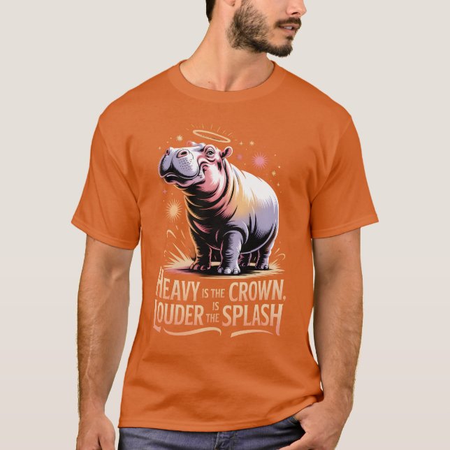 Camiseta Hippo – Heavy Crown, Loud Splash (Anverso)