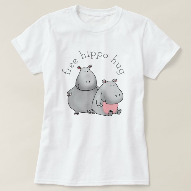 Camiseta Hippo Hug gratis (Diseño del anverso)