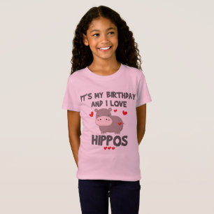 Camiseta Hippo Lover es mi cumpleaños y amo Hippos