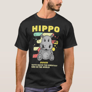 Camiseta Hippo Noun Bonito Mucho En Lo Más Grande De La