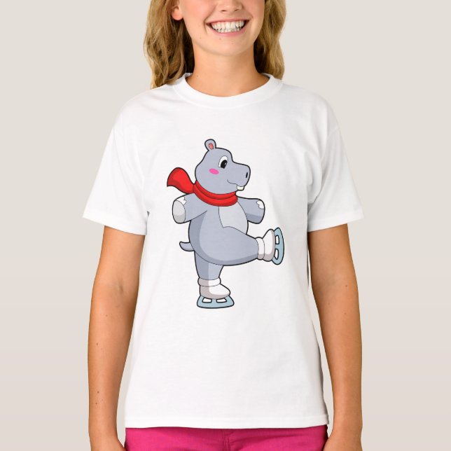 Camiseta Hippo Patinaje sobre hielo (Anverso)