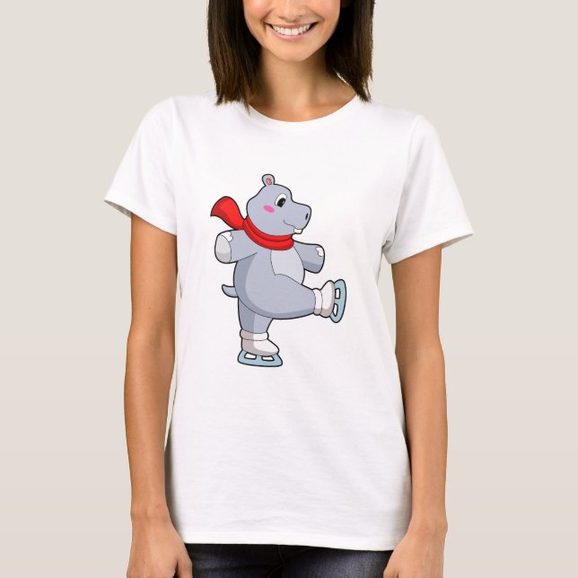 Camiseta Hippo Patinaje sobre hielo (Anverso)