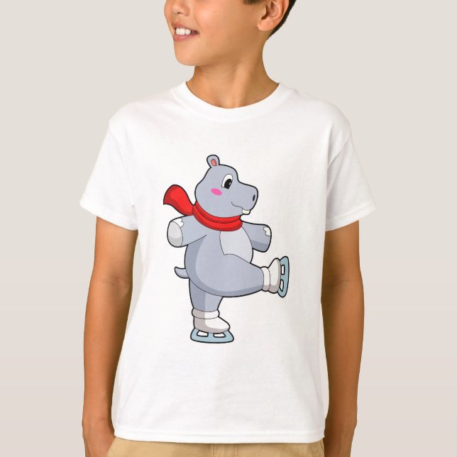 Camiseta Hippo Patinaje sobre hielo (Anverso)