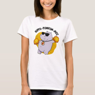 Camiseta Hippo-pompom-mus Gracioso Animal Hippo Pun