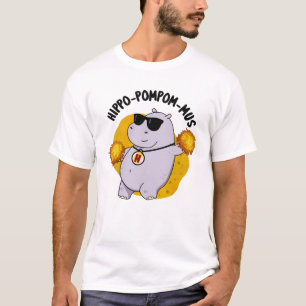 Camiseta Hippo-pompom-mus Gracioso Animal Hippo Pun