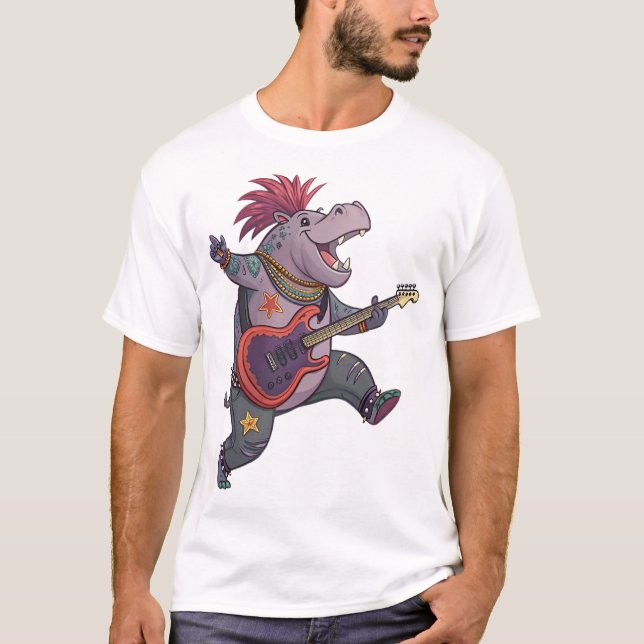 Camiseta Hippo Rockstar (Anverso)