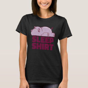 Camiseta Hippo Sleep Nap Taker Lazy Animal Sarcástico Retro