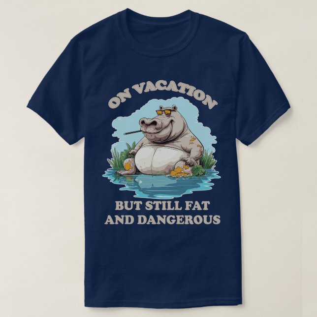Camiseta Hippo Vacation TShirt (Diseño del anverso)