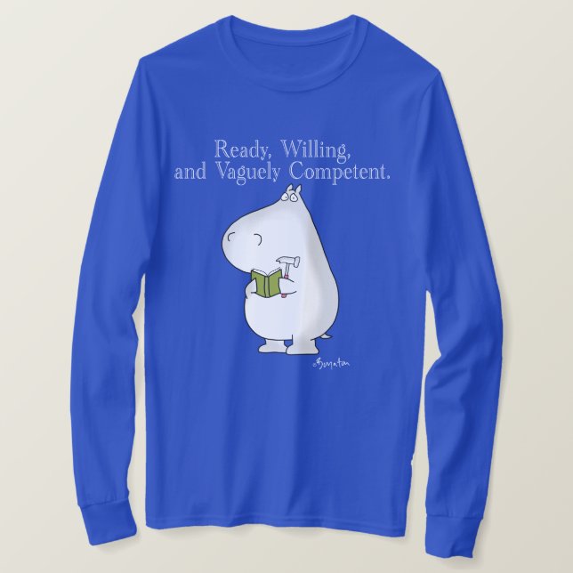 Camiseta Hippo vagamente competente por Sandra Boynton (Anverso del diseño)