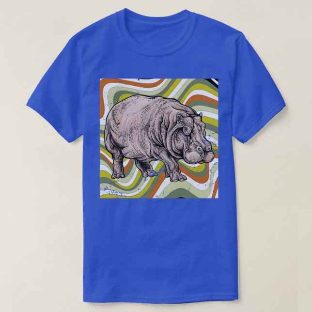 Camiseta Hippo vintage (Diseño del anverso)